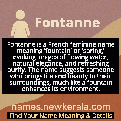Fontanne Name Meaning and Origin