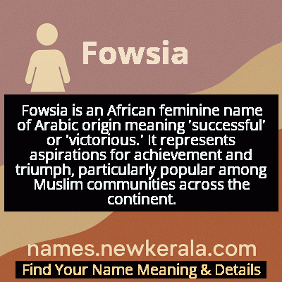 Fowsia Name Meaning and Origin