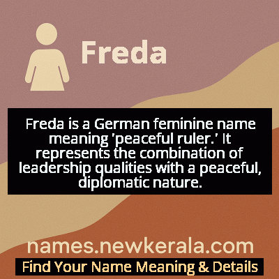 Freda Name Meaning and Origin
