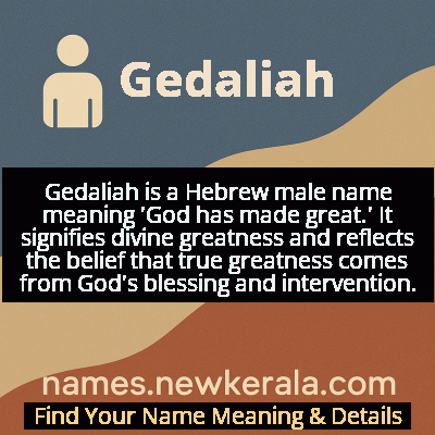 Gedaliah Name Meaning and Origin