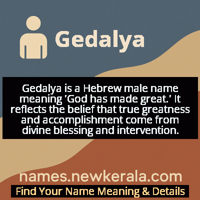 Gedalya Name Meaning and Origin