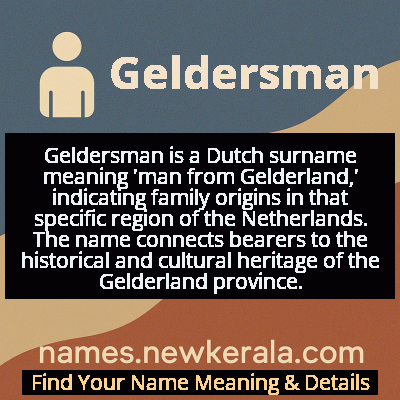 Geldersman Name Meaning and Origin