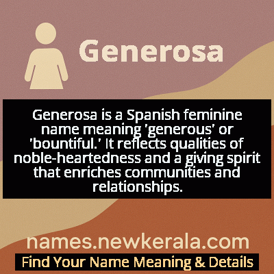 Generosa Name Meaning and Origin