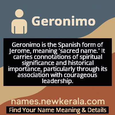 Geronimo Name Meaning and Origin