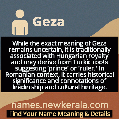 Geza Name Meaning and Origin
