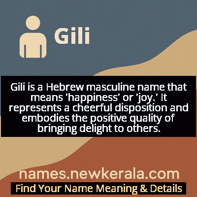 Gili Name Meaning and Origin