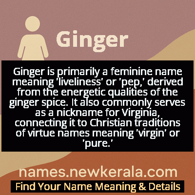 Ginger Name Meaning and Origin