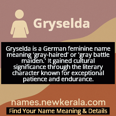 Gryselda Name Meaning and Origin