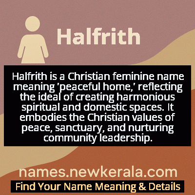 Halfrith Name Meaning and Origin