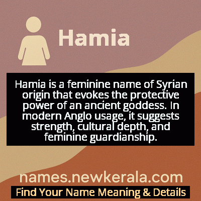 Hamia Name Meaning and Origin