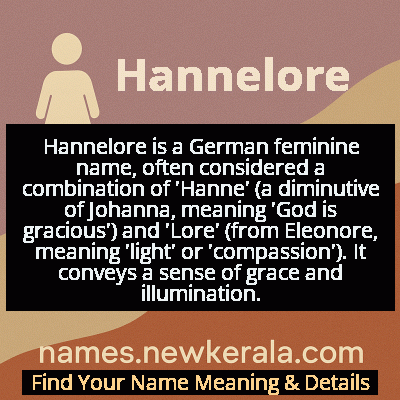 Hannelore Name Meaning and Origin