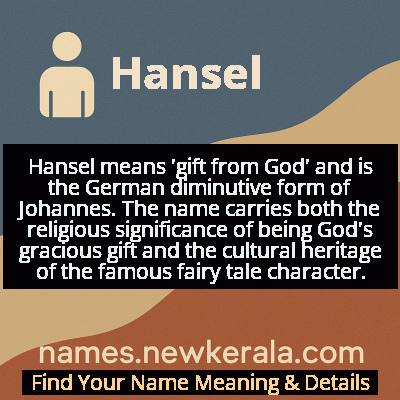 Hansel Name Meaning and Origin