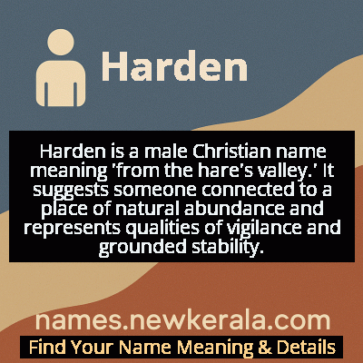 Harden Name Meaning and Origin