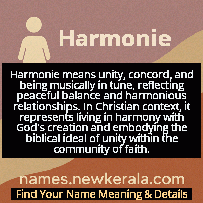 Harmonie Name Meaning and Origin