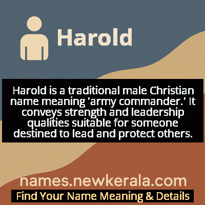 Harold Name Meaning and Origin