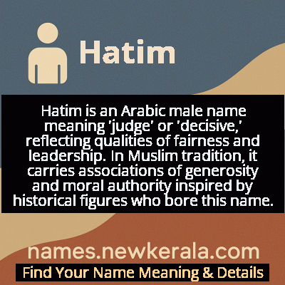 Hatim Name Meaning and Origin