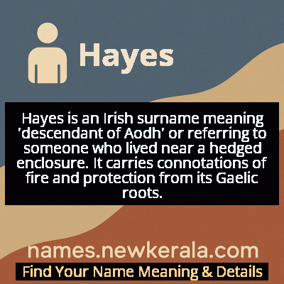 Hayes Name Meaning and Origin