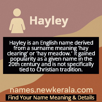 Hayley Name Meaning and Origin