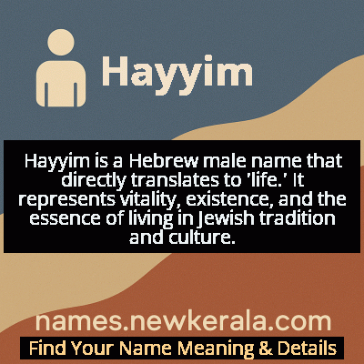 Hayyim Name Meaning and Origin