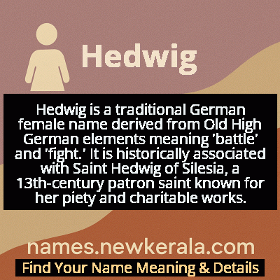Hedwig Name Meaning and Origin