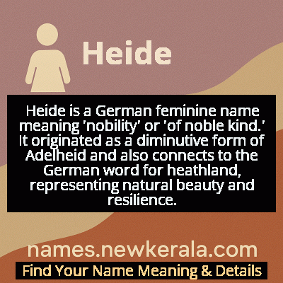 Heide Name Meaning and Origin
