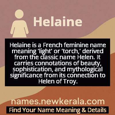 Helaine Name Meaning and Origin