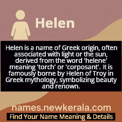 Helen Name Meaning and Origin