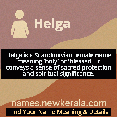 Helga Name Meaning and Origin