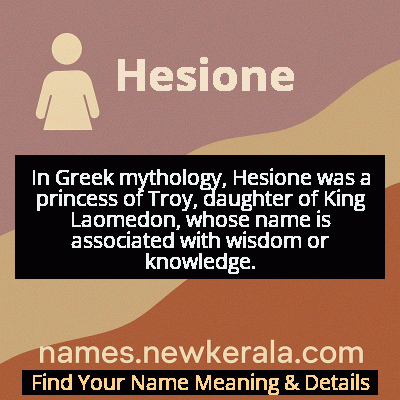 Hesione Name Meaning and Origin