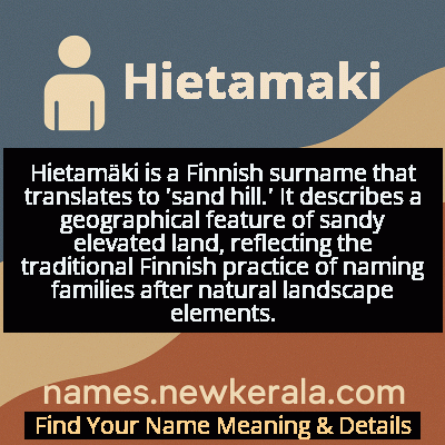 Hietamaki Name Meaning and Origin
