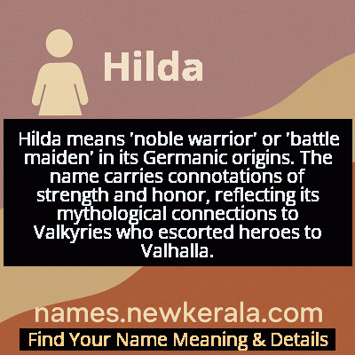 Hilda Name Meaning and Origin