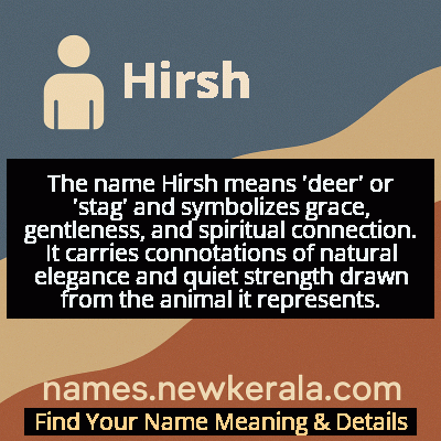 Hirsh Name Meaning and Origin