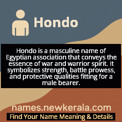 Hondo Name Meaning and Origin