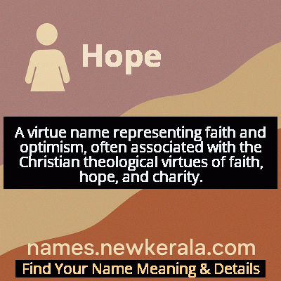 Hope Name Meaning and Origin