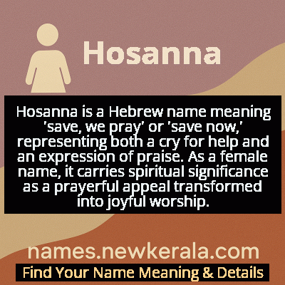 Hosanna Name Meaning and Origin