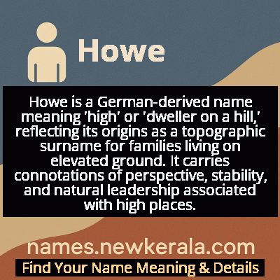 Howe Name Meaning and Origin