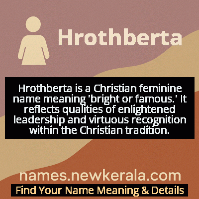 Hrothberta Name Meaning and Origin