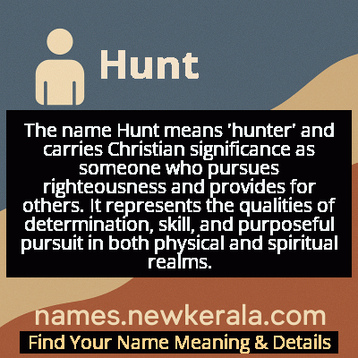 Hunt Name Meaning and Origin