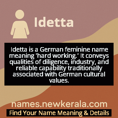 Idetta Name Meaning and Origin