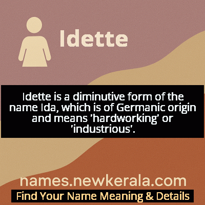Idette Name Meaning and Origin
