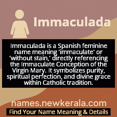 Immaculada Name Meaning and Origin