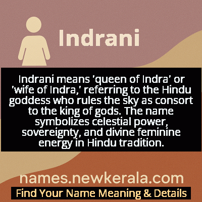 Indrani Name Meaning and Origin