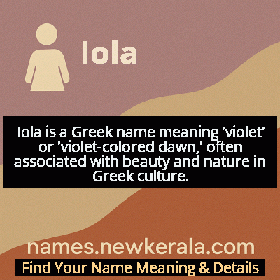 Iola Name Meaning and Origin