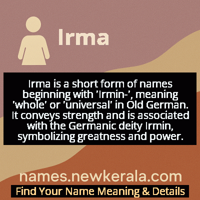Irma Name Meaning and Origin