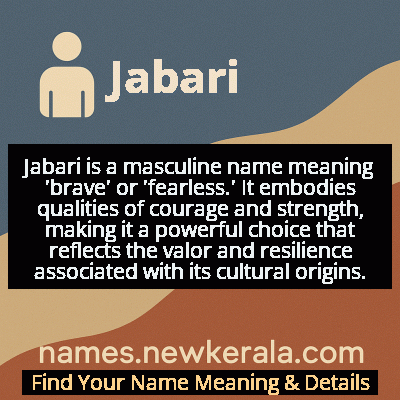 Jabari Name Meaning and Origin