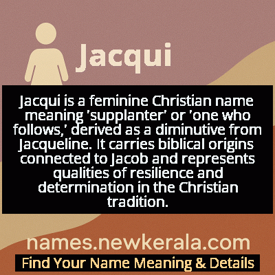 Jacqui Name Meaning and Origin