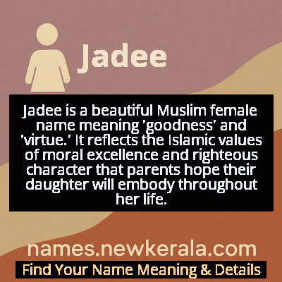 Jadee Name Meaning and Origin