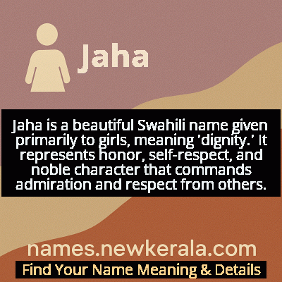 Jaha Name Meaning and Origin