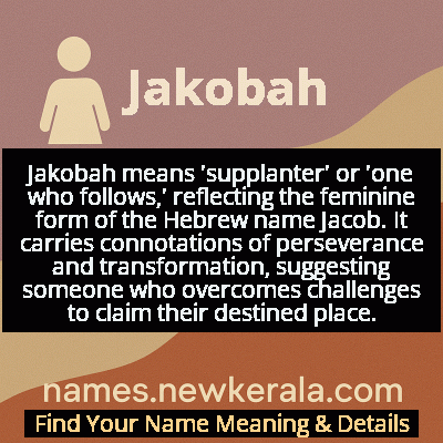 Jakobah Name Meaning and Origin