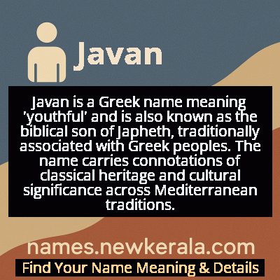 Javan Name Meaning and Origin